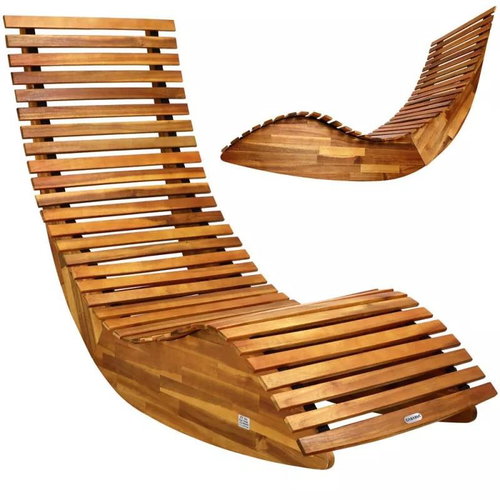 Casaria Garden lounger, ergonomic, acacia - Garden Lounger - Main image