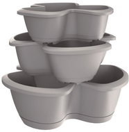PROSPERPLAST Respana trio Květináč na bylinky 47 cm šedý kámen sada 3 ks - Flower Pot