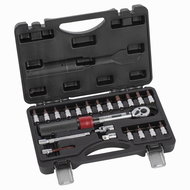 Kreator KRT503101 Torque wrench set 21 pcs 1/4" 2 - 20 NM - Torque Wrench