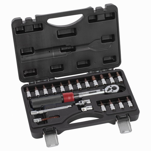 Kreator KRT503101 Torque wrench set 21 pcs 1/4" 2 - 20 NM - Torque Wrench - Main image