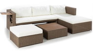 HC Garten Garden furniture set 1117653, 9-piece, comfortable seats and armrests, brown and cream - Garden Furniture