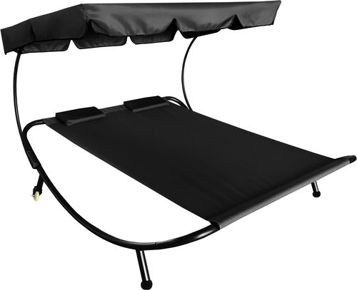 AGA Garden lounger for two persons, with canopy black - Garden Lounger - Main image