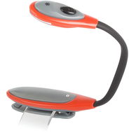 Lampička na čtení s klipem Verk 01682 Praktická LED lampička s klipem červená - Lampička na čtení s klipem