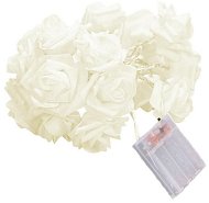APT Girlanda s 10 květy růží s LED světly 1,5 m bílá - Dekorativní osvětlení