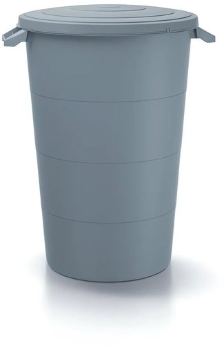 PROSPERPLAST Plastová nádoba s úchyty Smooth světle šedá 80 l - Bin - Main image