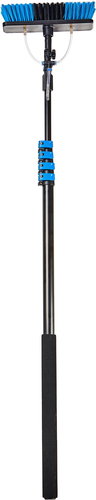 Heissner Telescopic cleaning brush for solar panels with water connection, length 460 cm - Scrubbing Brush - Main image