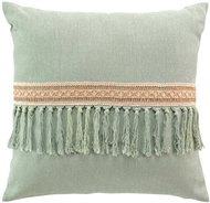 Douceur d'intérieur Dekorační bavlněný polštář s jutovou dekorací a třásněmi Janara 45 × 45 cm - Pillow