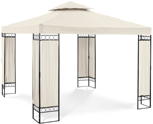 Uniprodo Garden gazebo / folding tent 3 × 3 × 2,6 m cream - Garden Gazebo - Main image