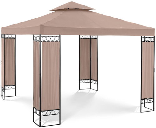 Uniprodo Garden gazebo / folding tent 3 × 3 × 2,6 m beige - Garden Gazebo - Main image