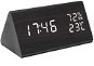Verk 01771 Multifunkční digitální hodiny s teploměrem černé - Table Clock