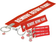 RBF ORIGINAL Sada 5 ks červených klíčenek Remove Before Flight ve 3 velikostech - Klíčenka