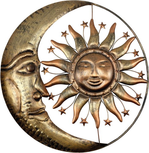 Prodex Sun and moon metal medium 45 cm - Decoration - Main image