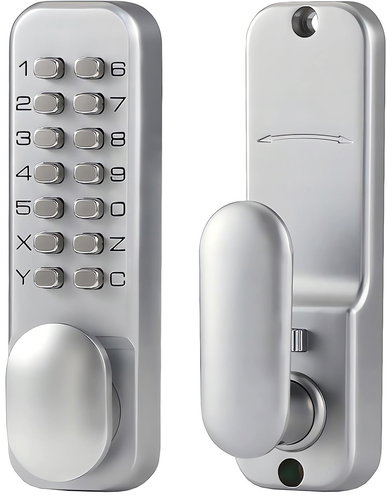 Verk 27142 Mechanical coding lock, silver - Door Fittings - Main image