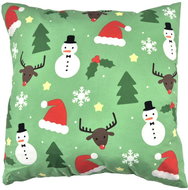4sleep Decorative pillow 40 × 40 - Christmas motif snowmen - Pillow