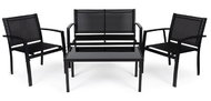 Build & Trade & Innovative Garden furniture set table, bench, chairs, metal - Garden Furniture