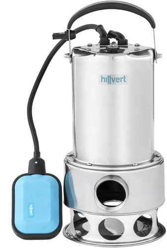 Hillvert Submersible Garden Pump, Stainless steel, 1100 W, 17000 lh, up to 9.5 m - Submersible Pump - Main image