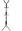 23815 Standing coat rack 175 × 42 cm, black
