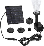 APT Solární zahradní fontána s čerpadlem 3 W - černá - Garden Fountain