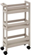5five Simply Smart Extra narrow bathroom shelf on castors, 3 shelves, width 15 cm - Shelving Unit