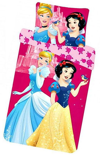 Disney Oboustranné povlečení 140 × 90 cm Princezny - Popelka a Sněhurka - Povlečení do postýlky - Hlavní obrázek