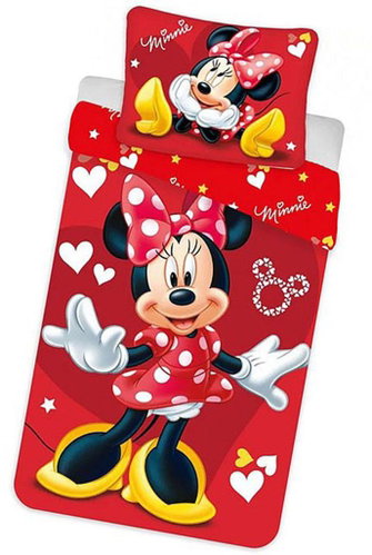 Disney Minnie with hearts double-sided 100 × 135 cm - Bed Linen - Main image