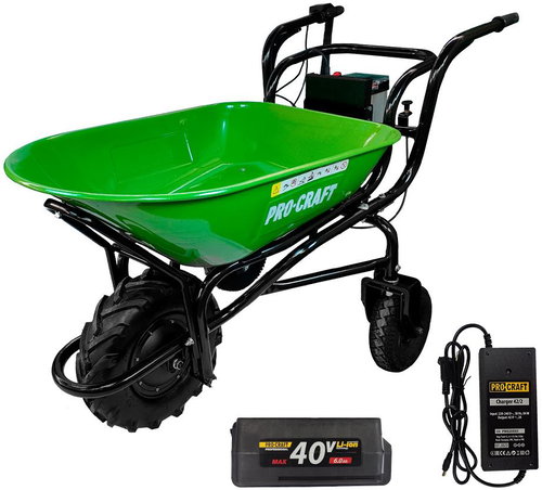 PROCRAFT Cordless wheelbarrow PWB260, 260 kg / 100 l - Construction wheelbarrow - Main image