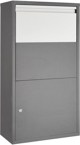 Tectake Mailbox Fortress for parcels and letters, with security lock, anthracite - Mailbox - Main image