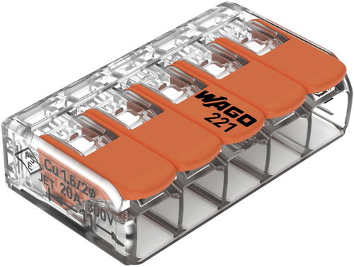 Ideal Box Svorky Wago 221-415 5 × 4 s páčkou 25 ks - Kabelová spojka - Hlavní obrázek