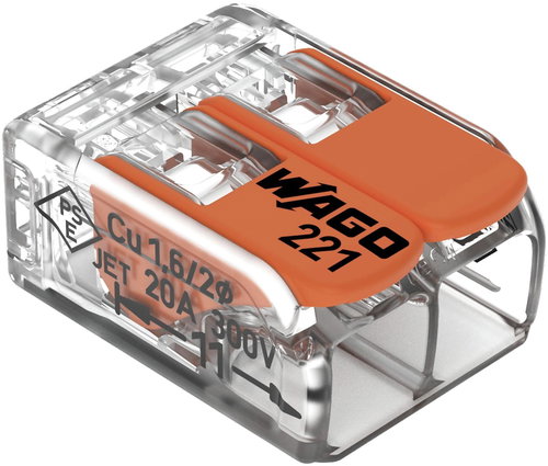 Ideal Box Clamps Wago 221-412 2×4 with lever 100 pcs - Screw Terminal - Main image