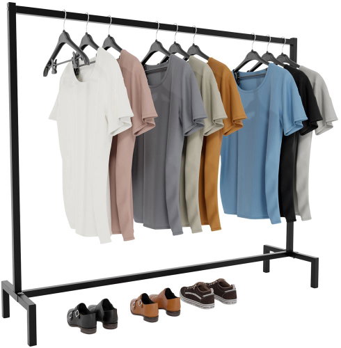Sortland StrongMax clothing rack, metal, square - 150 × 120 × 38 cm - Clothes Hanger - Main image