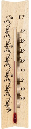 Browin Indoor thermometer, wooden 011300 - Outdoor Thermometer - Main image