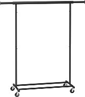 SONGMICS Vešiak na oblečenie, stojan na kolieskach, 92 – 132 × 45 × 160 cm, čierny - Stojan na oblečenie