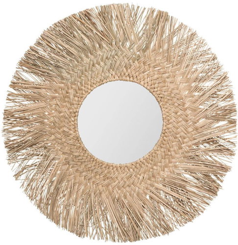 ATMOSPHERA Decorative round mirror 80 cm seagrass - Mirror - Main image