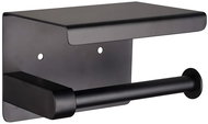 Pronett XJ5223 Toilet paper holder with shelf black - Toilet Paper Holder