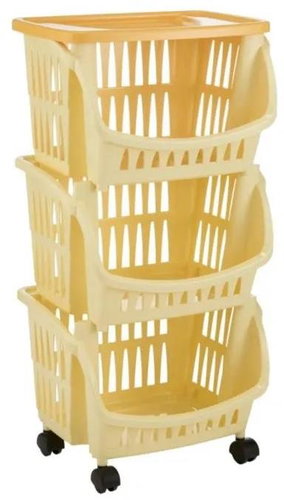 BAMA Tidy shelf, mobile, yellow - Shelving Unit - Main image