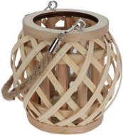Home Styling Collection Bambusový lampáš s jutovými držiakmi – prírodný - Lampáš