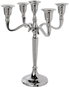 Candlestick ATMOSPHERA Metal candle holder silver, 22 cm - Svícen