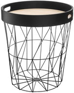 ATMOSPHERA Příležitostný stůl s podávacím podnosem 3v1 černý - Konferenční stolek