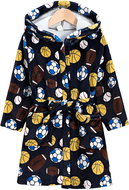 Excellent Warm plush bathrobe dark blue, size 122, Balls - Bathrobe