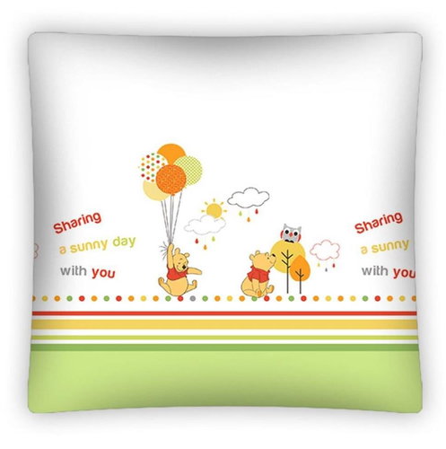 Detexpol Baby pillowcase 40 × 40 Winnie the Pooh Sharing a sunny day with you, green 06 - Pillowcase - Main image