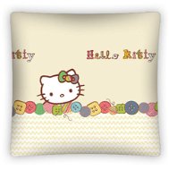 Detexpol Dětský povlak na polštářek 40 × 40 Hello Kitty, krémový, knoflík  12 - Povlak na polštář