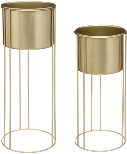ATMOSPHERA Flower pot on stand 2 pcs, 58 cm, metal - Decorative Planter - Main image