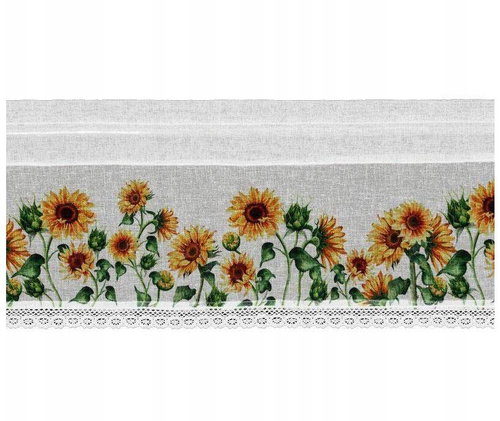 Eurofirany Stained glass curtain with sunflowers 30 × 150 cm - Curtain - Main image