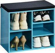 KESPER Shoe rack with bench turquoise 51,5 × 48 × 29,5 cm - Shoe Rack