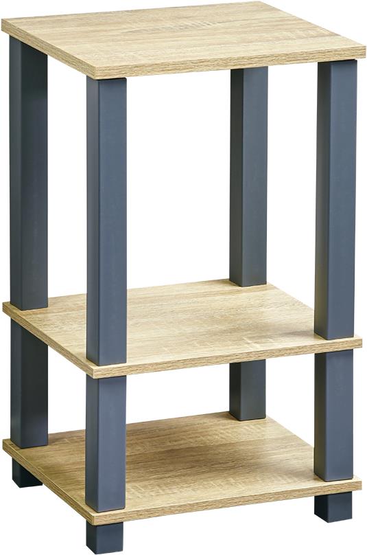 KESPER Blue, 3 polc, műanyag, MDF, 34 x 58,5 x 29 cm