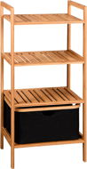 KESPER Regál policový 4 poschodia s úložným boxom, bambus 44 × 34 × 93 cm - Regál