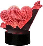 APT ZD98E Nočná LED RGB lampička 3D srdce - Stolová lampa