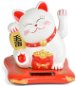 Oriental Kočka štěstí – bílá, mávající, solární 9 × 10 x 10,5 cm - Dekorace