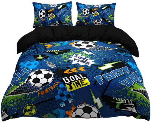 Excellent 3-piece set of bed linen 135 × 200 cm - Goal Time - Children's Bedding - Main image