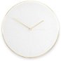 Stackers Nástenné hodiny White & Brushed Gold Clock | biela - Nástenné hodiny